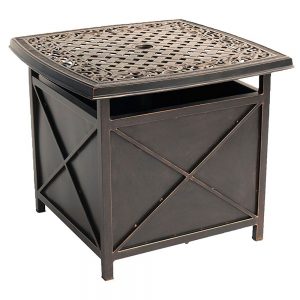 Hanover Traditions Cast-Top Side Table with Umbrella Hole