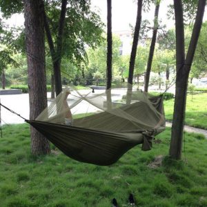 High Strength Fabric Hammock with Mosquito Net by Enjoydeal