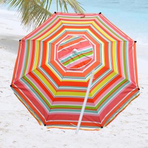 Shadezilla 8 Foot Fiberglass Heavy-Duty Beach Umbrella