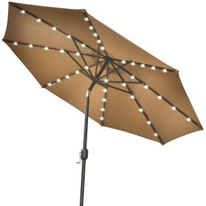 Solar LED Patio Umbrella by Strong Camel