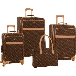 Travel Gear 4 Piece Signature Designer Luggage Set