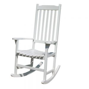 Merry Garden White Paint Traditional Rocker