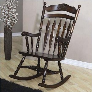 Rocking Chair with Carved Detail by Coaster Home Furnishings