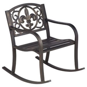 Steel Powder Coated Outdoor Rocking Chair by Mosaic