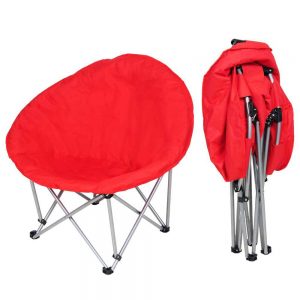 Yescom Light Weight Oversized Large Red or Black Folding Moon Chair