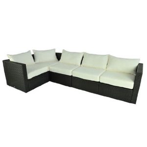 Outsunny 5 Piece PE Rattan Wicker Patio Sofa