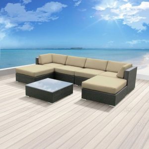 Luxxella 7 Piece Outdoor Wicker Furniture Set